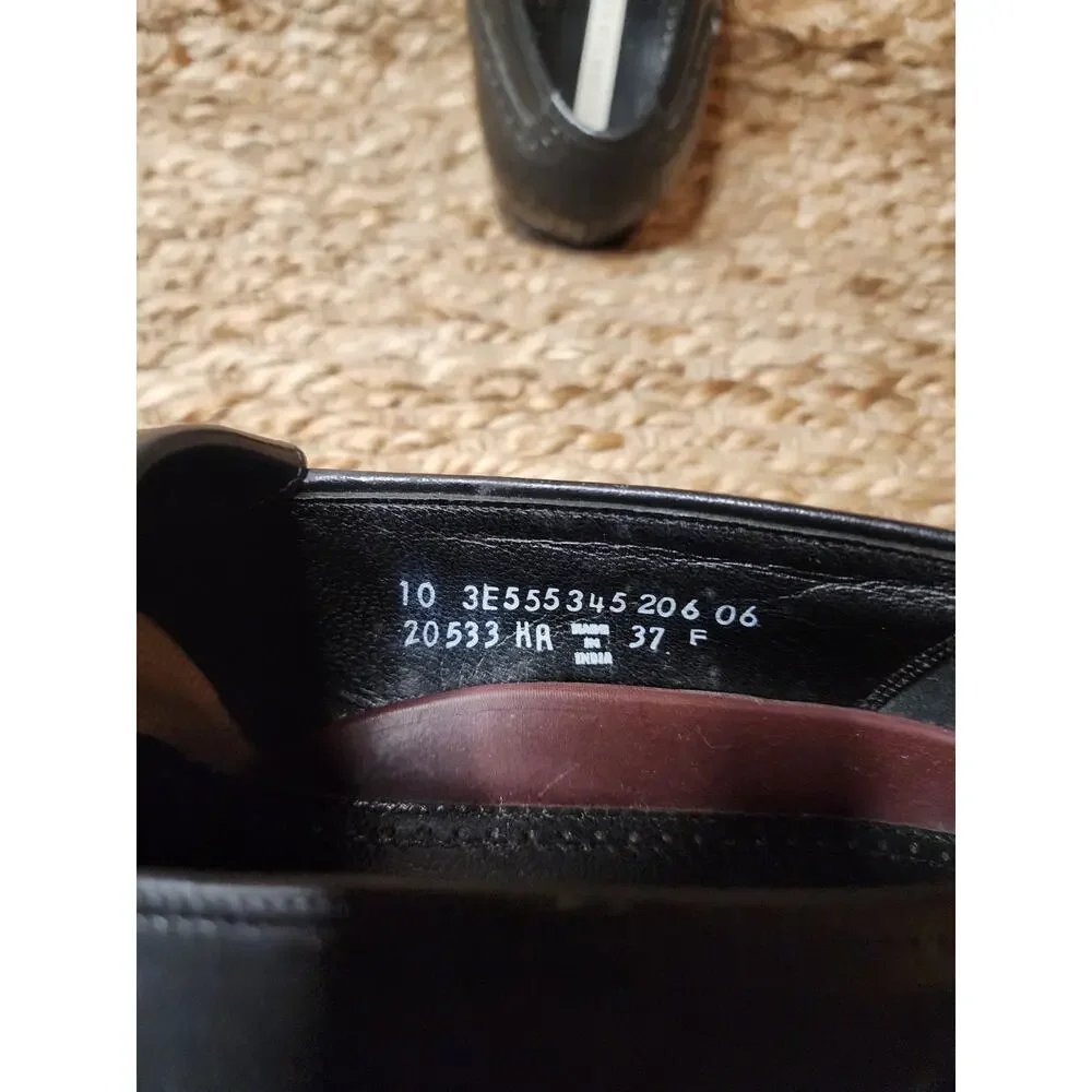 Florsheim Imperial Dress Shoes Men's Sz. 10 Black Wingtip Leather Loafers
